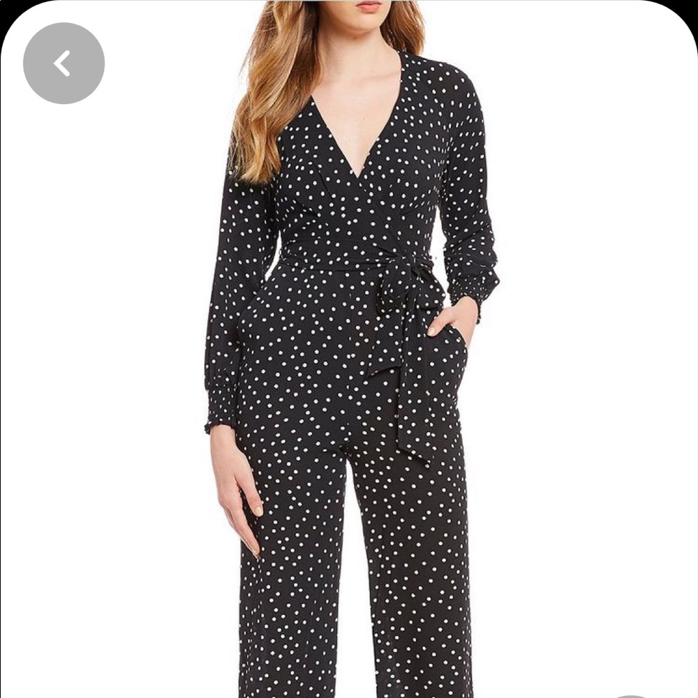 Eliza J polka dot jumpsuit